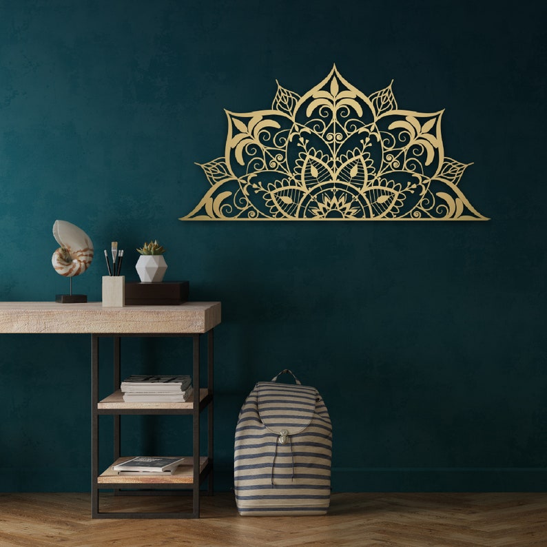 XL Mandala Metal Wall Art Sutra Black Large Metal Wall Art Etsy