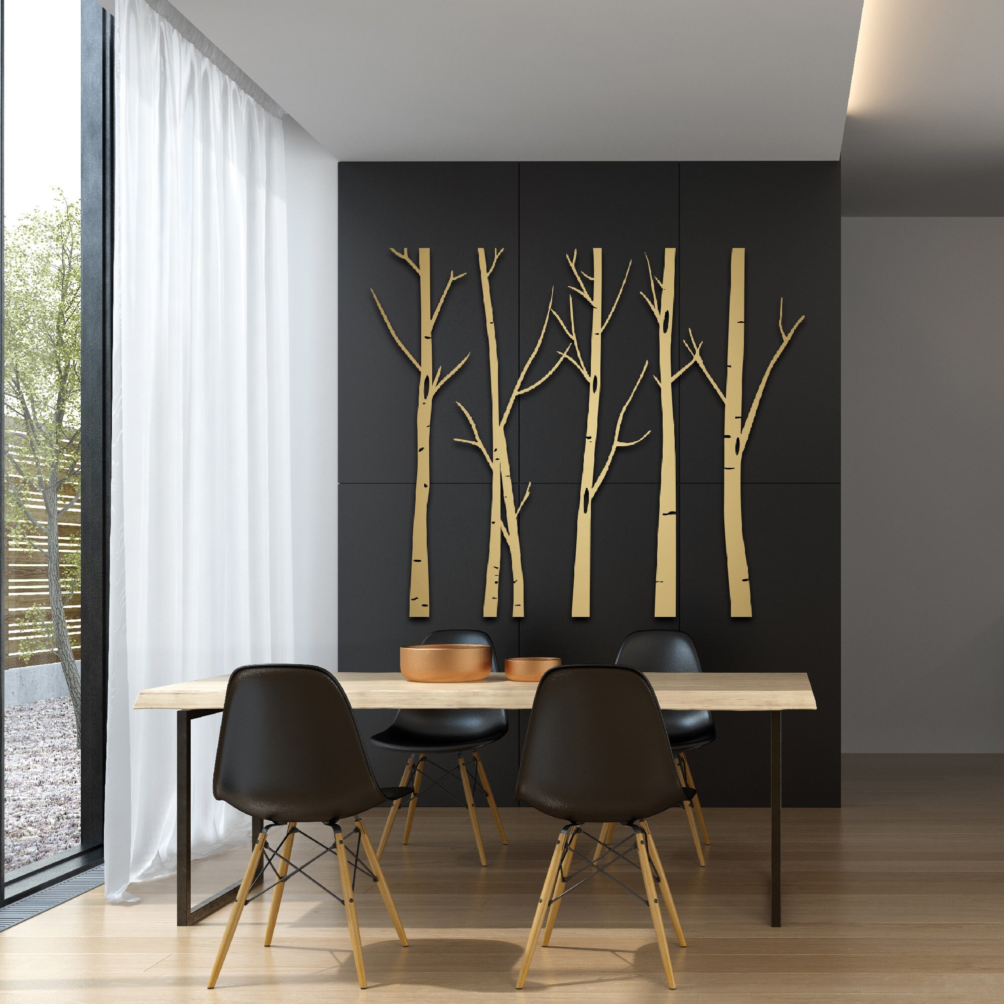Tree Metal Wall Decor Branch Metal Tree Wall Art 5 Pieces - Etsy