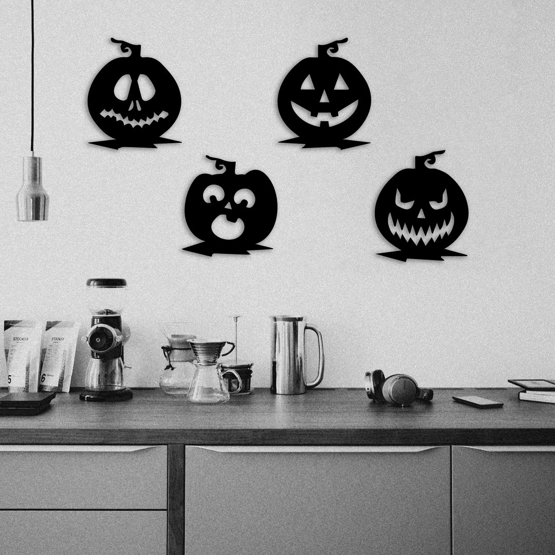 Pumpkin Decor Metal Pumpkin Wall Decor Halloween Etsy