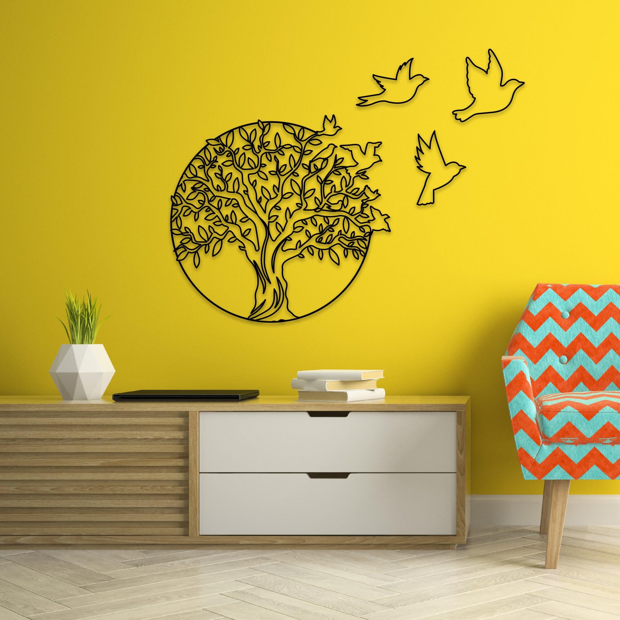 Minimalist Tree of Life Metal Wall Art Tree of Life Wall Etsy