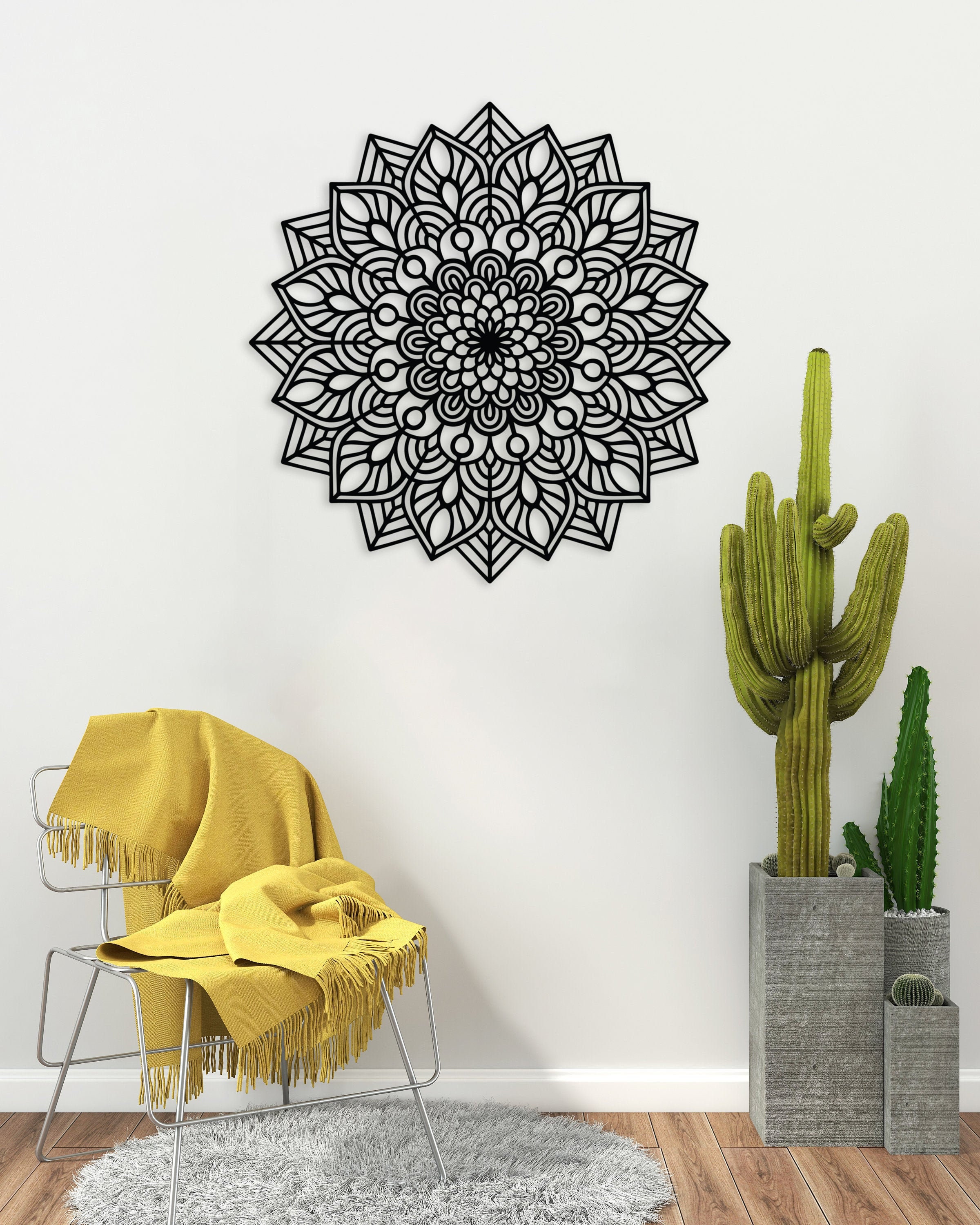 Metal Zen Mandala Large Wall Decor Yoga Wall Art Outdoor Etsy