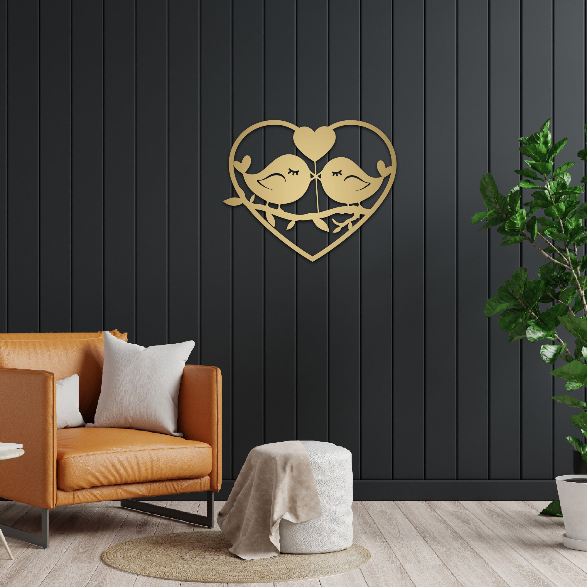 Love Birds Wall Art 2 Birds Metal Wall Decor Lover Sign Etsy