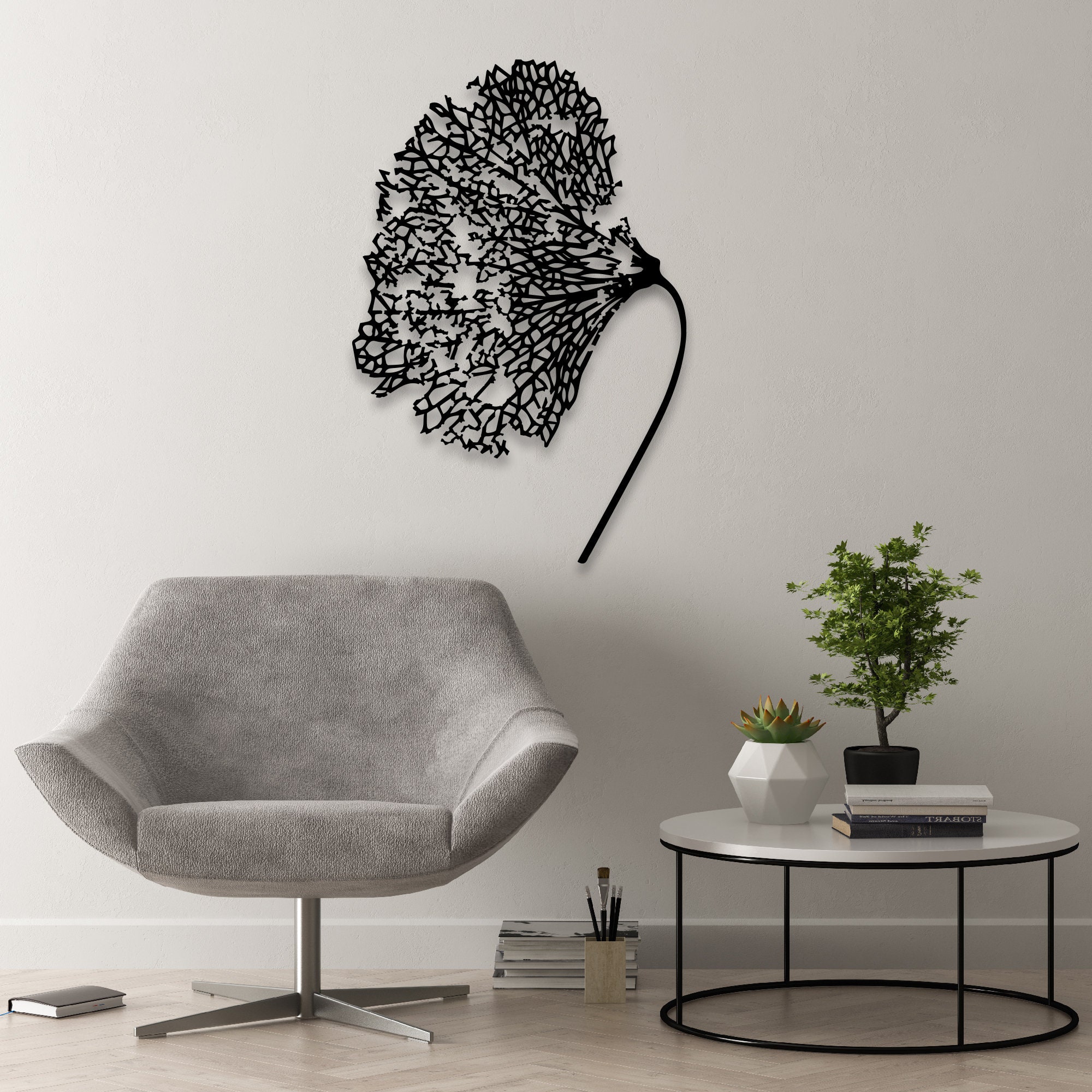 Leaf Metal Wall Art Leaf Metal Wall Decor Nature Sign Etsy