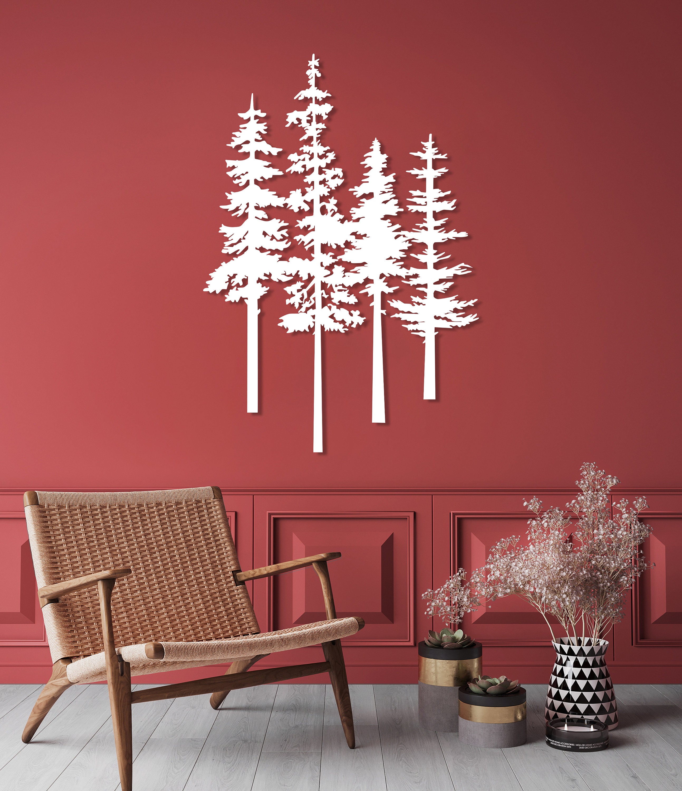 Pine Tree Metal Wall Art Tree Decor Wall Hanging Tree Sign Etsy Canada