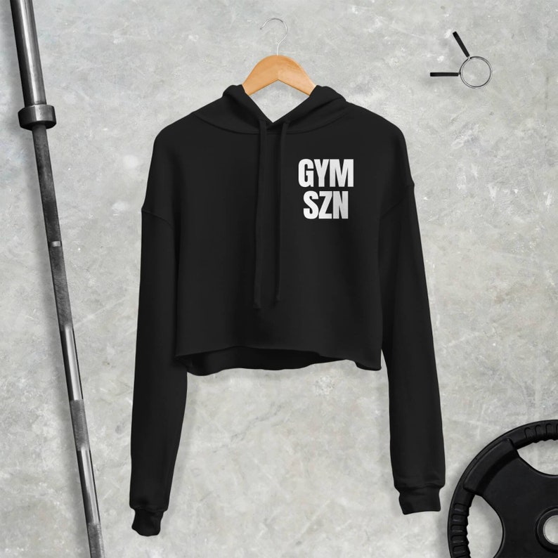 Gym Top Workout /& Lifting Cute Fitness Hoodie for Women GYM SZN Cropped Hoodie
