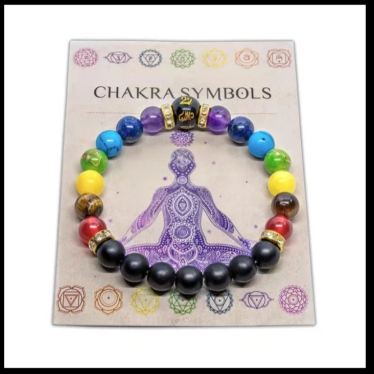 7 Chakra Yoga Natural Stone Lava Beaded 3D Lucky Round Charm Bracelet Gifts 7 Chakra Yoga Natural Stone Lava Beaded 3D Lucky Round Charm Bracelet Gifts