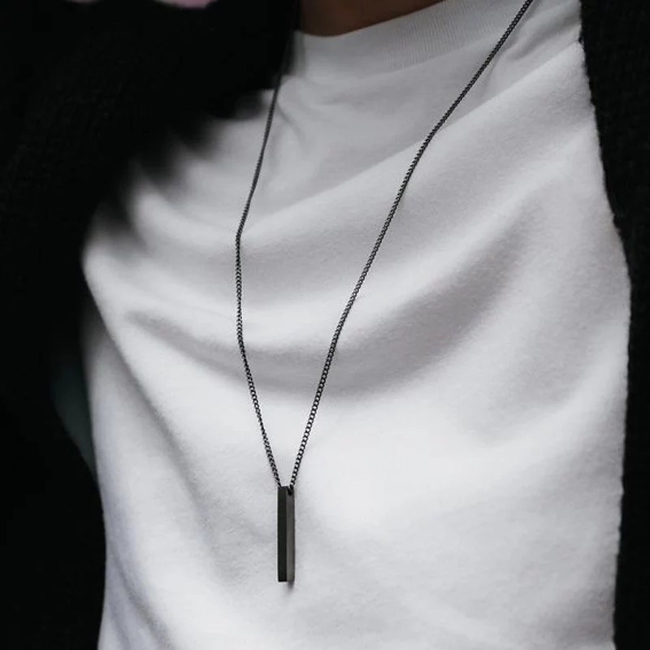 Hot Classic Rectangle 3D Bar Pendant 