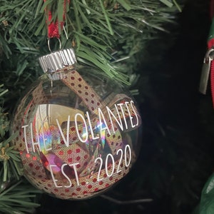 Ornement de Noël - Famille établie - Ornement de bulbe de Noël personnalisé