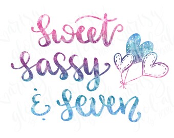 Download Seven And Sassy Svg Etsy