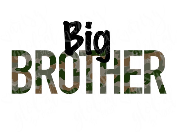 Big Brother Camo Design, Sibling Sublimation (Digital Download) PDF, PNG, JPG