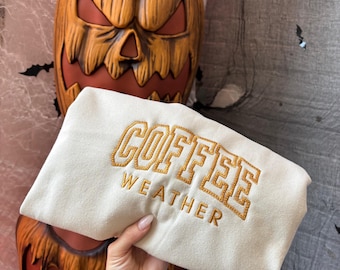 Coffee Weather Sweatshirt,Coffee Lover Crewneck, Autumn Women Shirt, Retro Fall Sweater, Retro Autumn T-Shirt,Coffee Lover Gift,Gift for Her