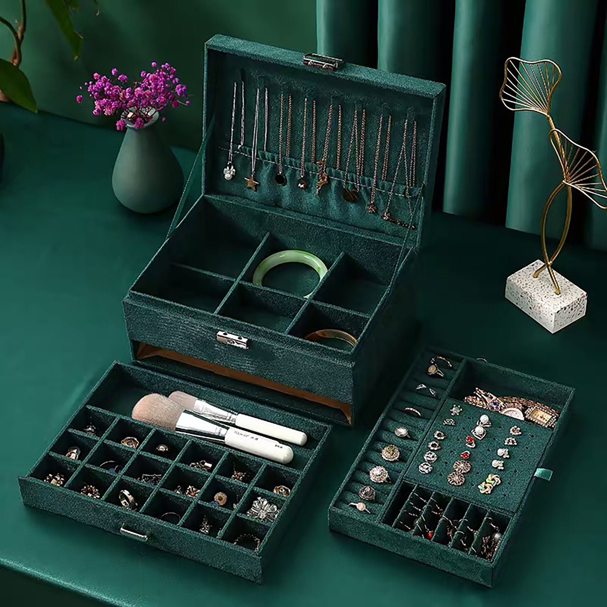 Jewelry box Vintage jewelry box Jewelry organizer Jewelry case Vintag…