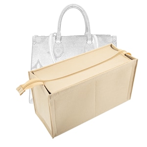 【Soft andLight】Bag Organizer Insert For Lv Tote ON THE GO Onthego OTG  Organiser Divider Shaper Protector Compartment Inner BAG