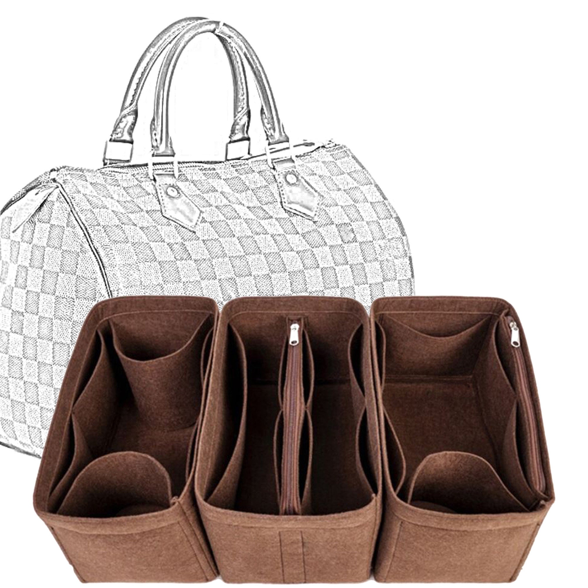 Bag and Purse Organizer with Chambers Style for Louis Vuitton Speedy 30, 35  and 40