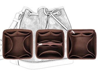 2mm Felt Bag Organizer For Petit Noe BB Neo Purse Insert Zipper Pouch Wallet Handbags Organizer Compartment Bag Liner Shaper