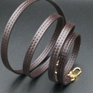 Dark Brown Leather Strap for Louis Vuitton Pochette/Eva/etc - .5 Wide -  Fixed or Adjustable Lengths, Replacement Purse Straps & Handbag  Accessories - Leather, Chain & more