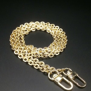 Chunky Flat Gold Chain Bag Strap - For Louis Vuitton, Chanel, Gucci –  Luxegarde