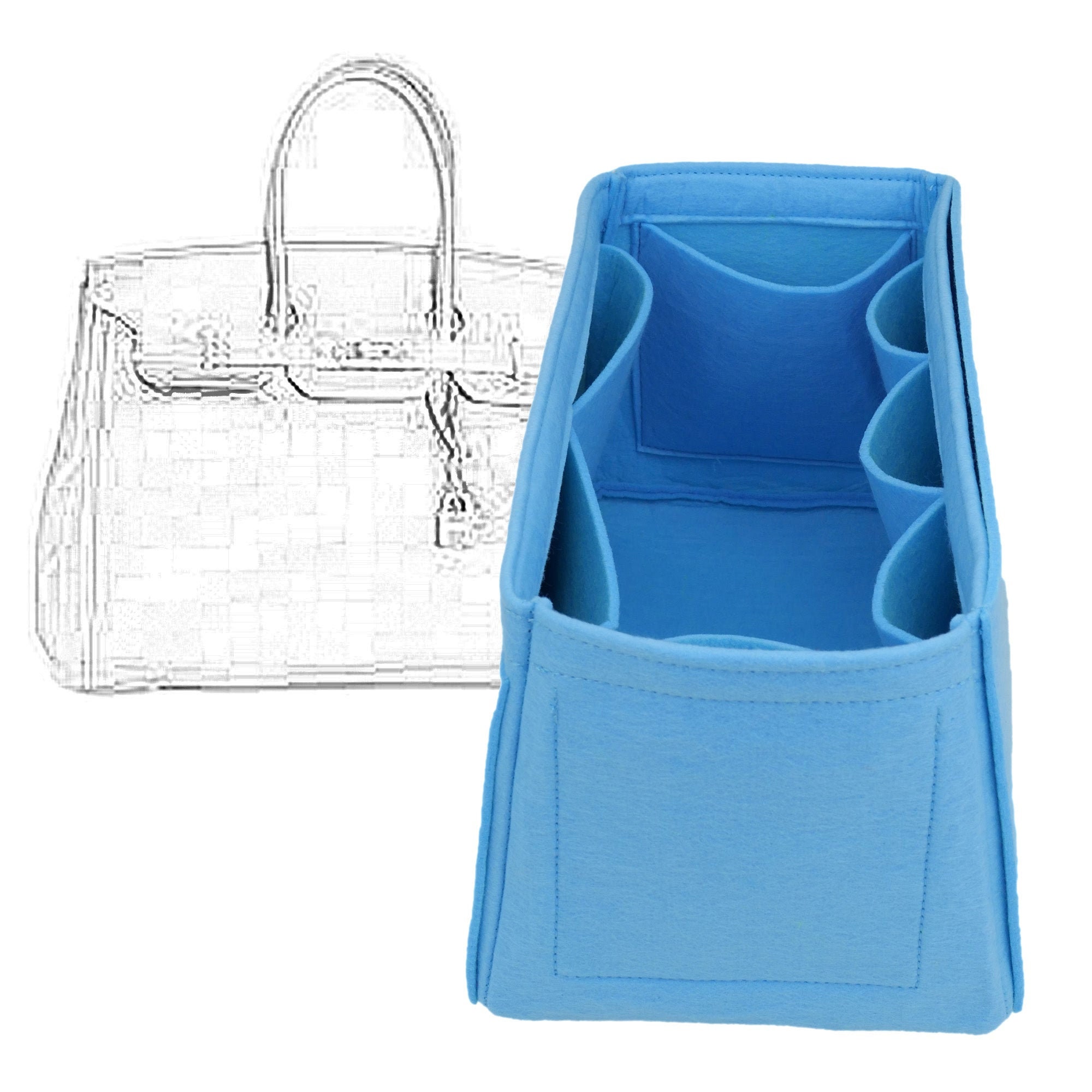 Suedette Singular Style Leather Handbag Organizer for Hermes