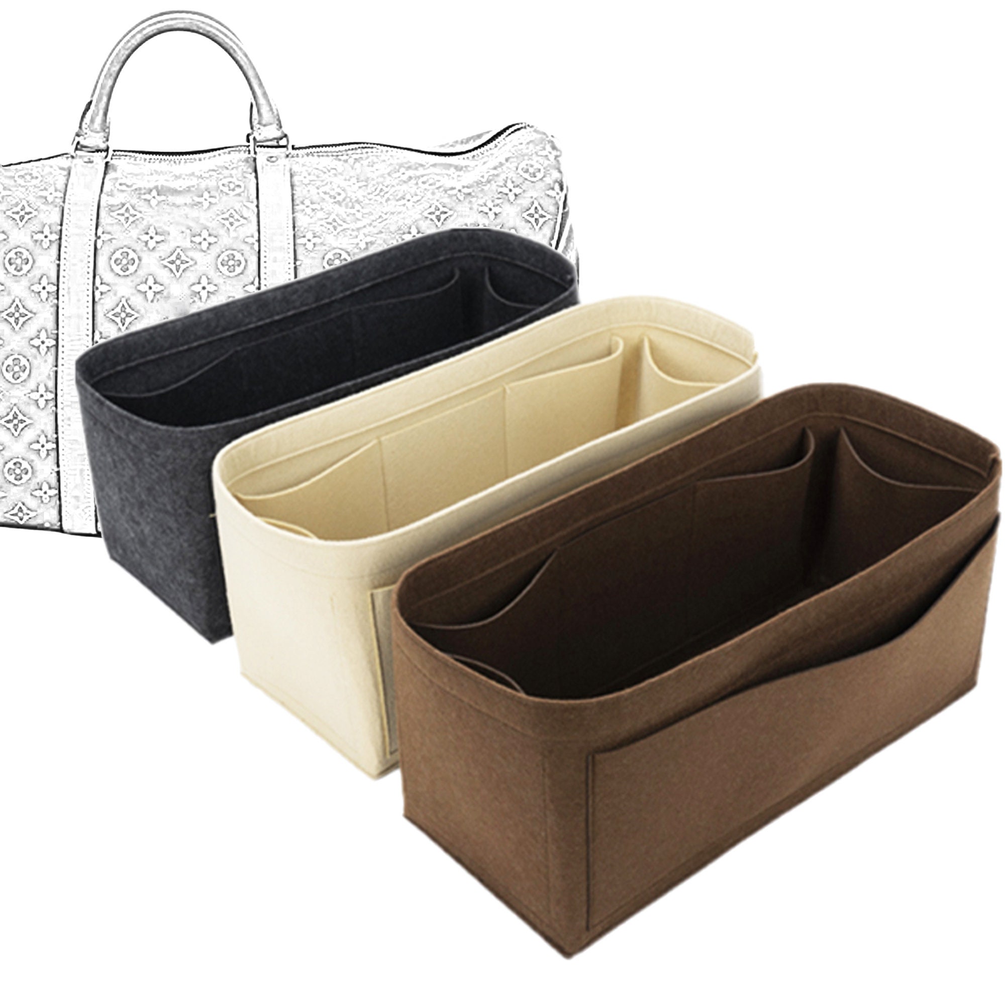  Zoomoni Premium Bag Organizer for Louis Vuitton Sac Plat PM  (Handmade/20 Color Options) [Purse Organiser, Liner, Insert, Shaper] :  Handmade Products