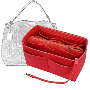 Suedette Singular Style Leather Handbag Organizer for Louis Vuitton Graceful  PM and Graceful MM in Fuchsia