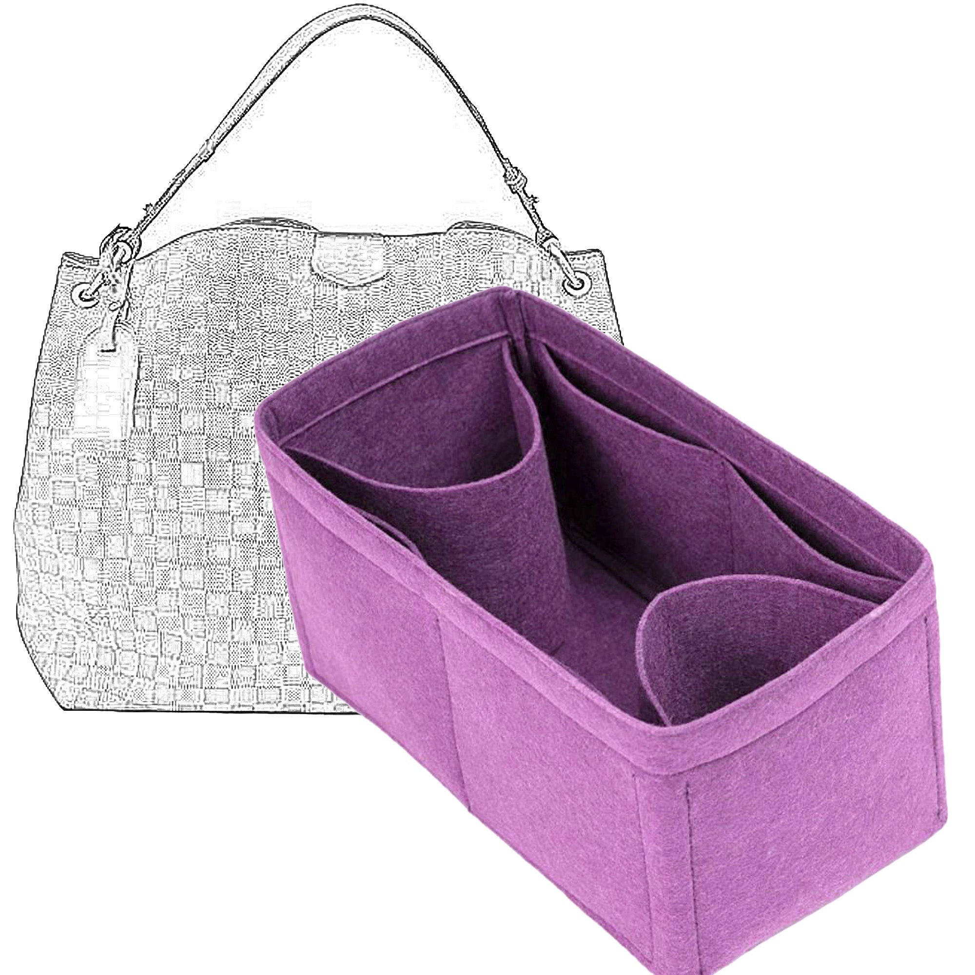 Graceful PM LV Purse Organizer Insert, 3mm Felt, Pivoine Fuchsia  Shaper/Liner/Protector, Only @AlgorithmBags® for Louis Vuitton