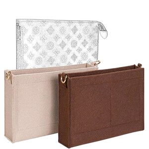 Felt Insert Organizer Bag In Bag Fit Purse LV Toiletry Pouch 26 19 (LV  Pouch 26 Khaki) : .in: Bags, Wallets and Luggage