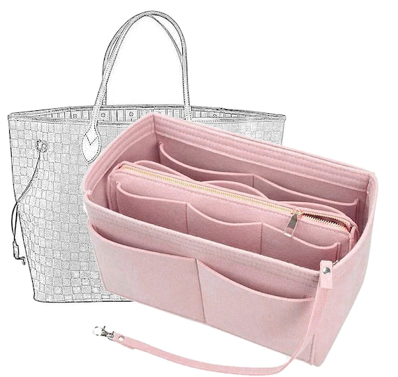 Bag Organizer for LV Neverfull GM (Fixed Zipper Top Cover) - Premium Felt  (Handmade/20 Colors) : Handmade Products 