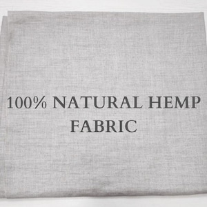 100% Pure Hemp Fabric-140 GSM, Natural Color, Sustainable Fabric, Chemical Free, Natural and Durable Fabric, Bulk Price