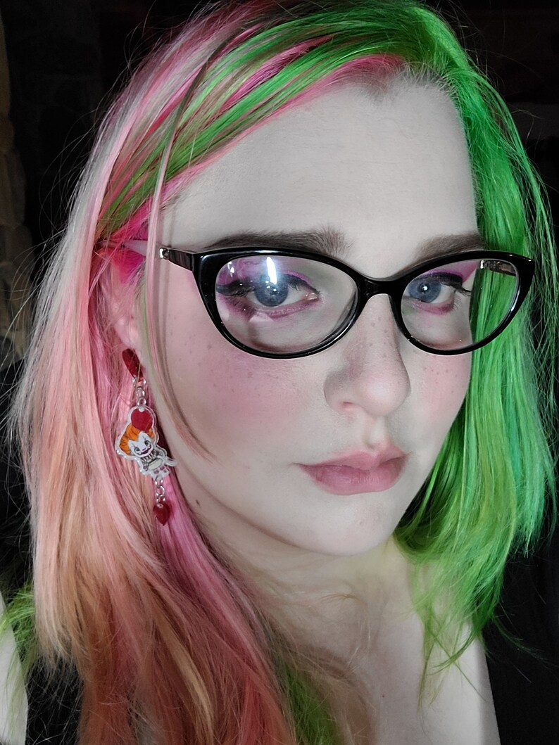 IT horror icon dangle earrings