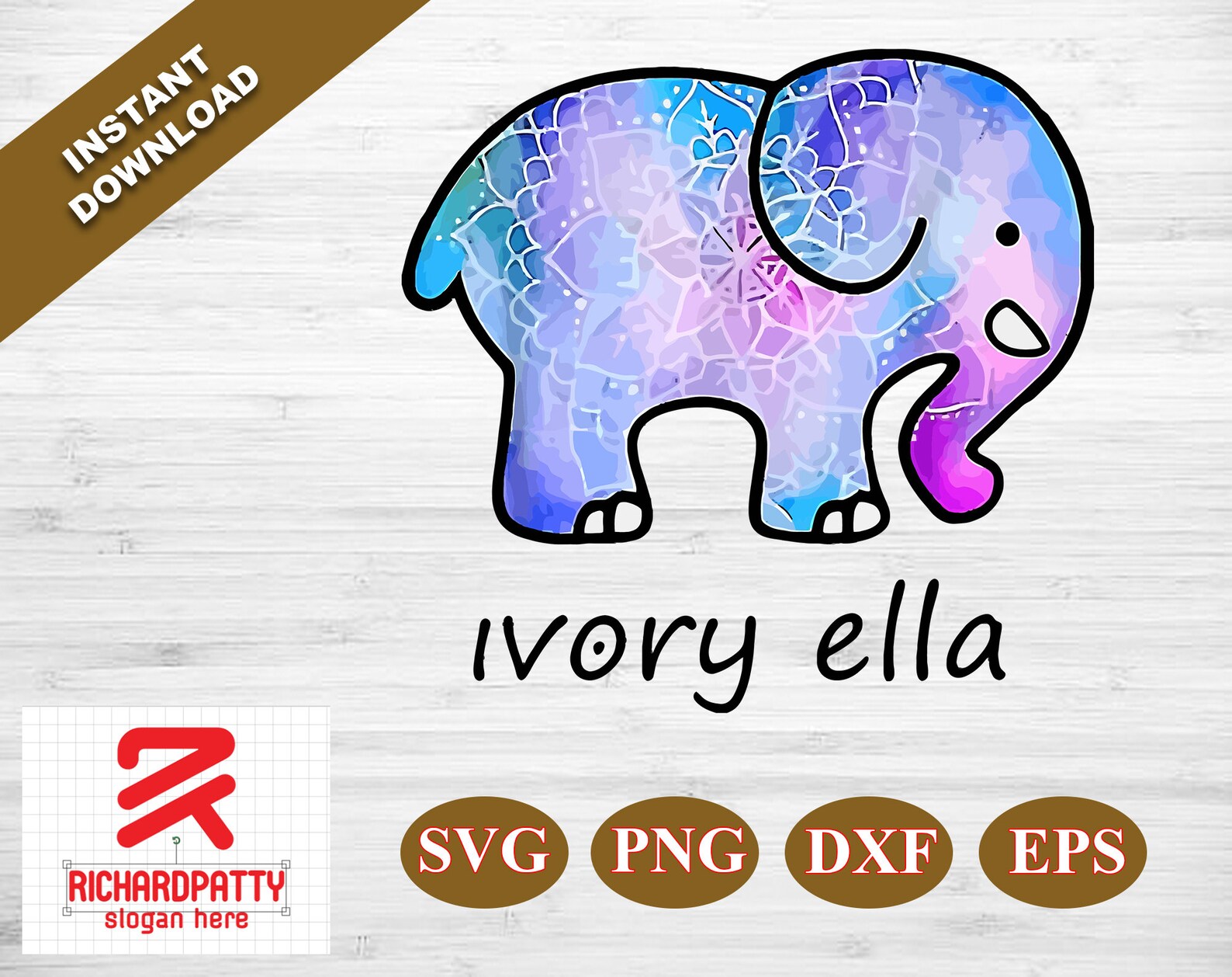 Ivory Ella Elephant Svg Elephant Svg Elephant Monogram Svg Etsy