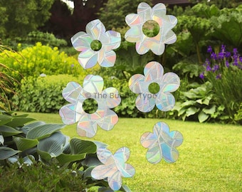 Flower Sun Catcher Window Decals – Rainbow Maker, 6-Piece Set