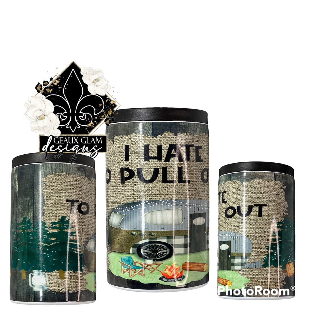Camping Campers Koozie Duo 12 Oz Stainless Steel Tumbler Etsy