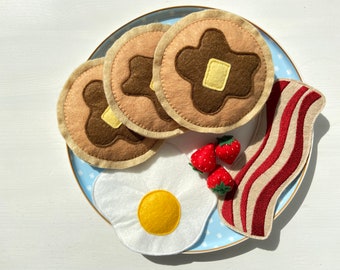 Felt Breakfast Pretend Play Felt Food Play Kitchen Food Learning Toy Gifts For Kids - Breakfast Set