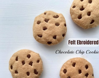 Felt Chocolate Chip Cookies Pretend Play Felt Food Play Kitchen Food Learning Toy Gifts For Kids