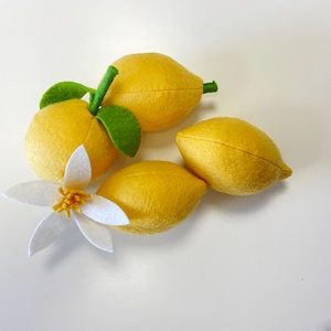 Felt Lemon Play Kitchen Food Pretend Play Toy Fruit Plush Toy Birthday Gifts For Kids