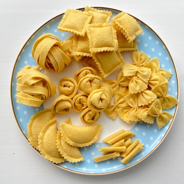 Set de pâtes en feutre : jeu de simulation de cuisine, jouets Montessori, cadeau pour enfants