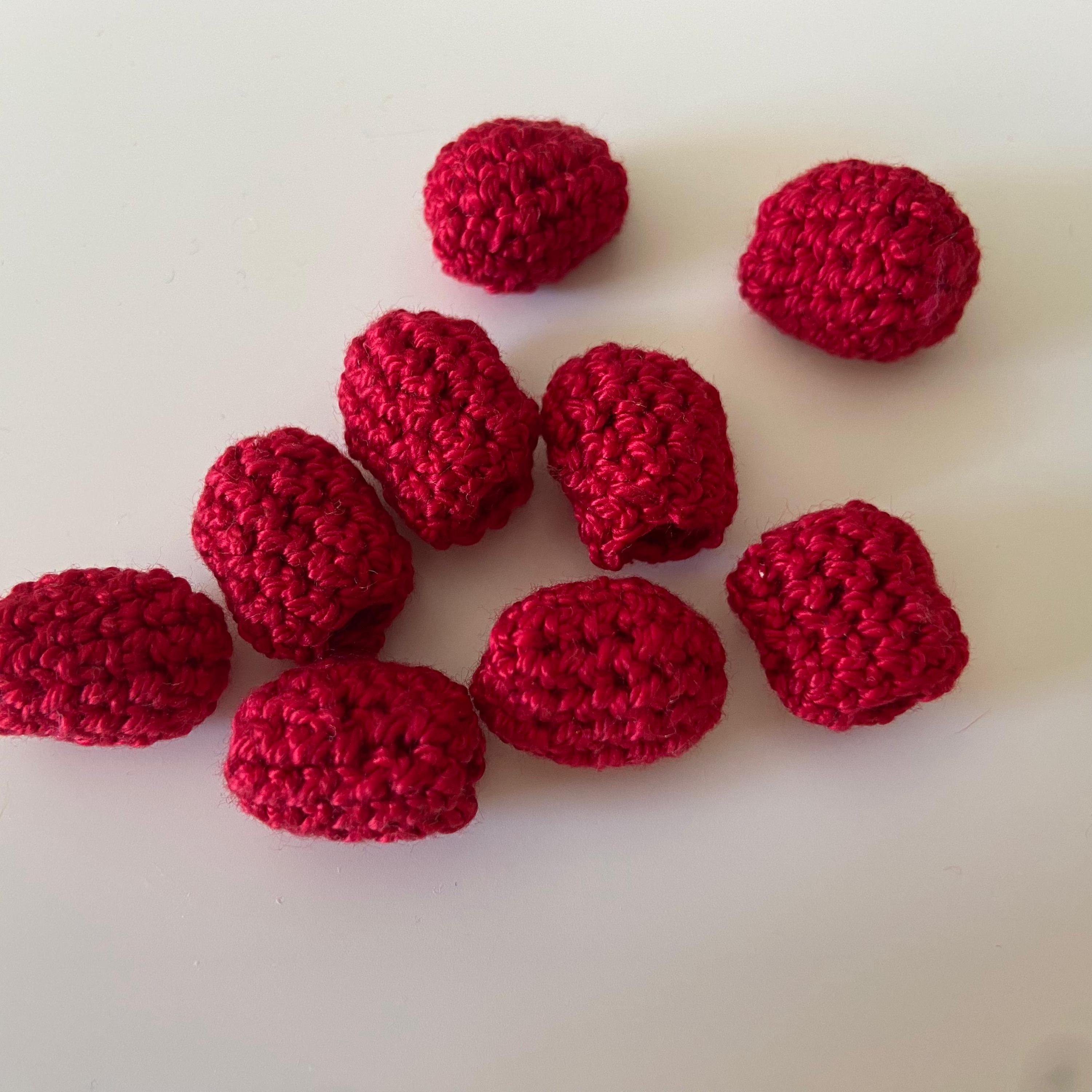 Felt Food Raspberry Pretend Play Crochet Raspberry Plush Toy Kids Play ...
