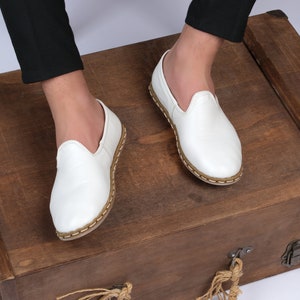 Wedding Flats from Genuine Leather Women Milk White Loafers Bridal Ballet Flats Boho Outdoor Colorful Natural Wedding Footwear