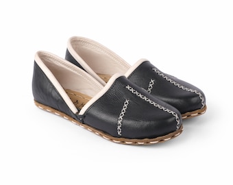 Handmade Turkish Leather Yemeni Shoes, Organic Dye Loafers