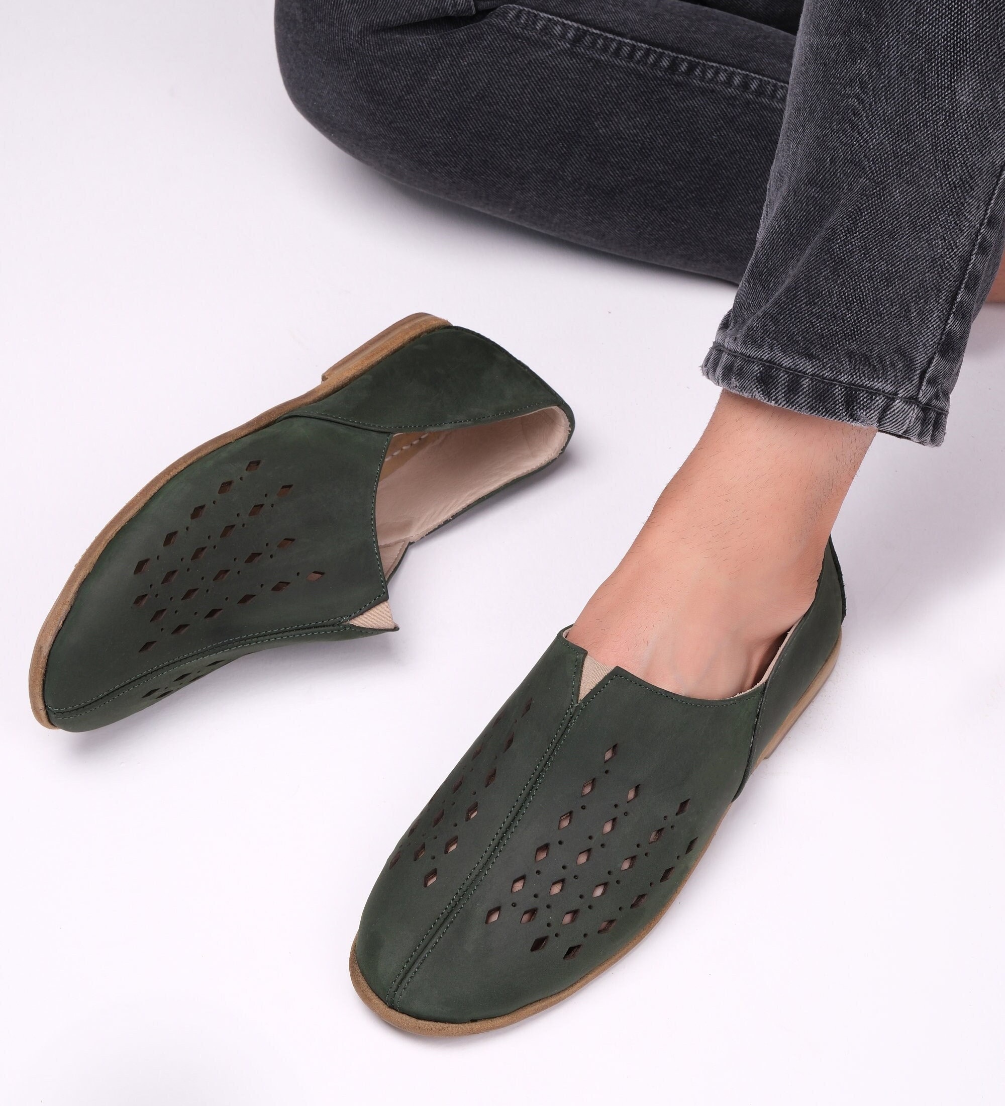 Handmade Leather Huarache Shoes Barefoot Grounding Shoes