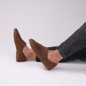 Men’s Loafers with Cut Outs Genuine Leather COLOR OPTIONS Modern Brogue Style Comfortable Flats Casual Formal Shoes Turkish Yemen Footwear