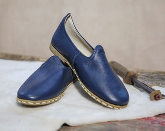 blue slip ons