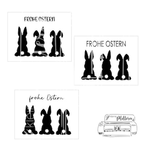 Plotter File - Cartolina di Pasqua 3 Conigli