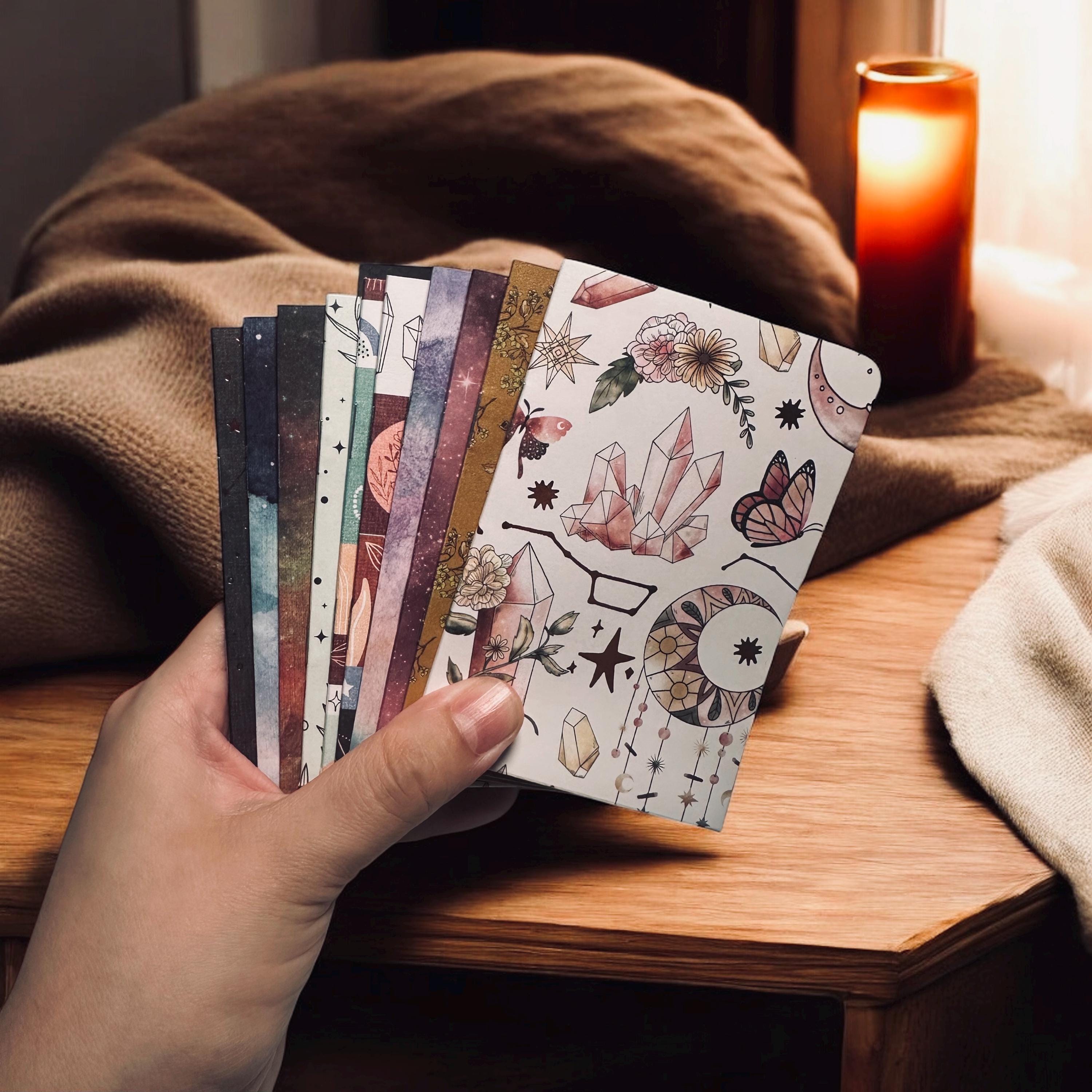 Set of 3 Handmade Mini Journals (4.5”x3”) • Choose Your Style • Paper Notebook with Inner Pockets • Vintage, Botanical, Whimsical & More