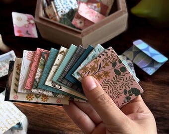 Set of 5 Handmade Mini Envelopes (2.5” x 1.75” approx.) Choose Your Style • Tiny Paper Envelope Pack • Vintage, Botanical, Whimsical & More