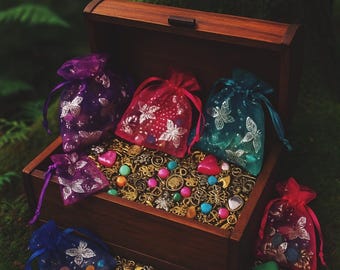 Mystery FairyDust Charm Bag with 5 Charms | Mini Fairycore Butterfly Gift Pouch | 5 Enchanted Trinkets + Fairy Post Letter | LIMITED EDITION