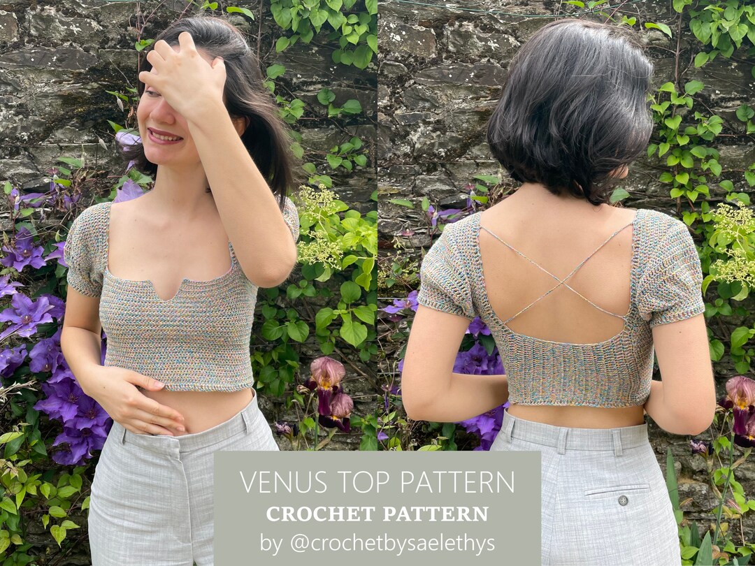 venus crochet cold shoulder top