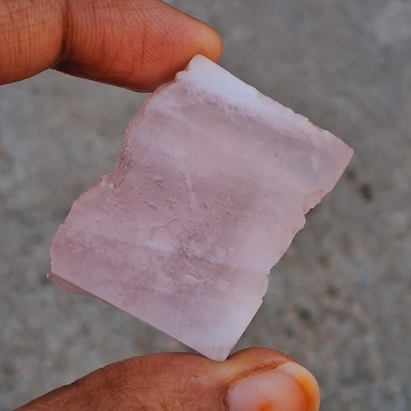 Rose Quartz Crystal 'Slab' Healing Energy, Meditation Stone, Natural Rose Quartz, lapidary slab, Display Slice 66 Ct. RO500