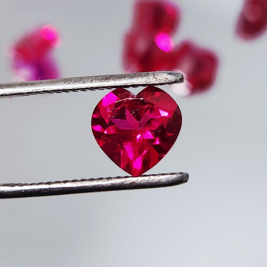 10x10mm Heart Cut Red Ruby Pair Loose Gemstone Use for Pendant - Etsy