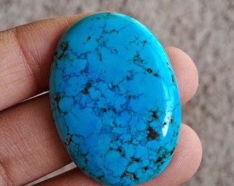 Natuurlijke Tibbati Turquoise Cabochon 45 Ct Gepolijst Turquoise Hanger Maat Losse Edelsteen Voor Sieraden Maken Valentijnsdag Uitverkoop RO322